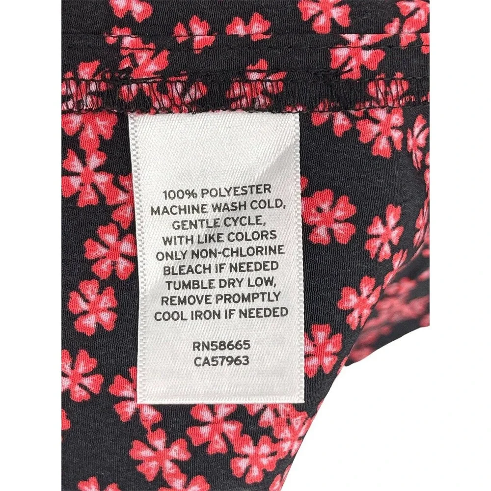 BP Black Graphic Blooms Long Sleeve Dress Size XSmall - Picture 11 of 12